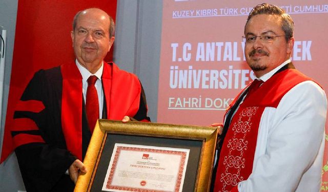 Tatar’a Belek Üniversitesi’nde “Fahri Doktora” unvanı takdim edildi