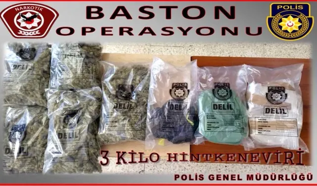 Mormenekşe’de ‘Baston Operasyonu’: 3 kilo uyuşturucu ele geçirildi, 2 kişi tutuklandı