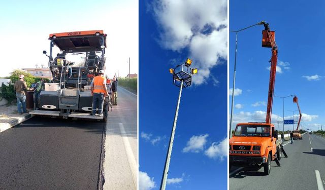 KKTC Karayolu Master Planı kapsamında 62 km’lik yol yapım  çalışması yürütülüyor