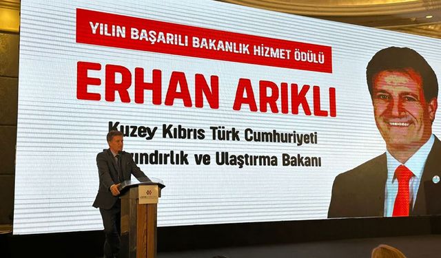 Arıklı’ya En Başarılı Bakanlık Hizmet Ödülü Takdim Edildi