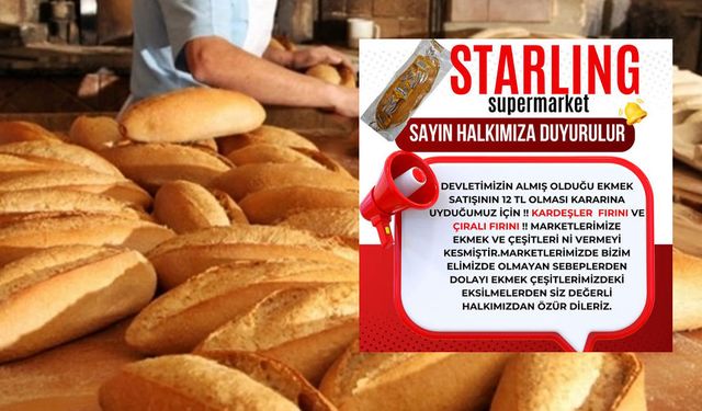 Ekmek zammı geri çekildi... Starling Market: Ekmek çeşitlerini vermeyi kestiler....