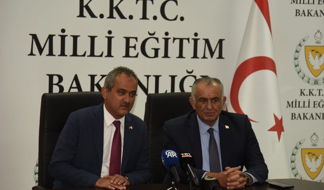 Milli Eğitim Bakanı Çavuşoğlu, Özer ve heyetini kabul etti