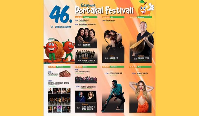 46. Güzelyurt Portakal Festivali 24 Haziran’da başlıyor