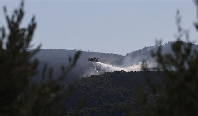 Yunanistan'da orman yangınlarına müdahale ediliyor