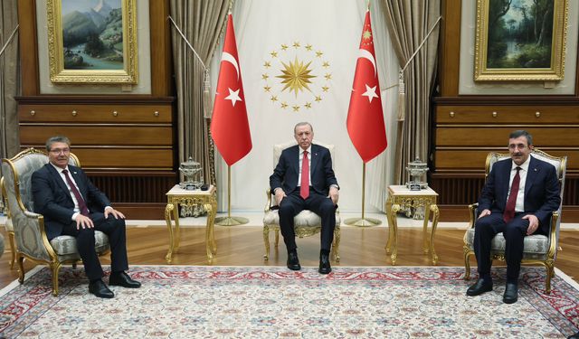 Başbakan Ünal Üstel, Türkiye Cumhurbaşkanı Erdoğan ile görüştü