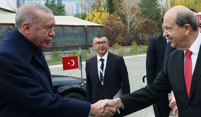 Erdoğan ve Ersin Tatar Kırgız-Türk Dostluk Devlet Hastanesi'nin açılışına katıldı