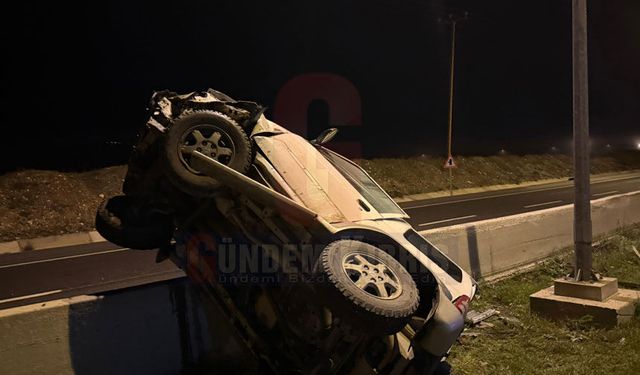 Lefkoşa-Güzelyurt  yolunda kaza: Kadın sürücü yaralandı