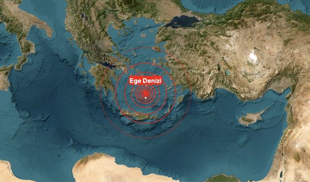 Ege Denizi'nde 4,5 büyüklüğünde deprem