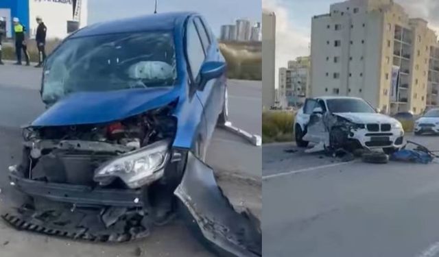İskele’de kaza… İki sürücü yaralandı!