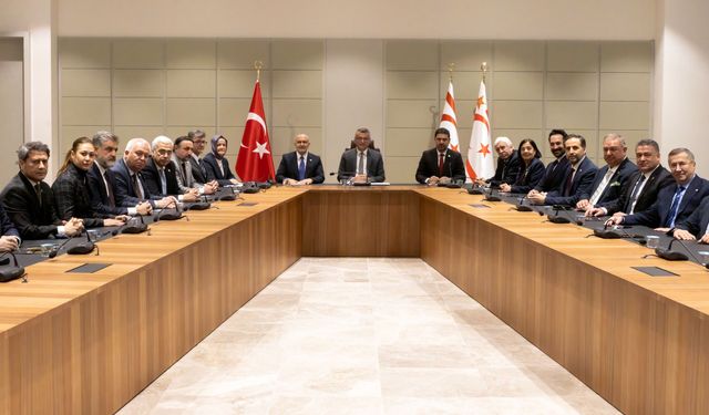 Cumhurbaşkanı Erhürman, TBMM AB Uyum Komisyonu heyetiyle bir araya geldi