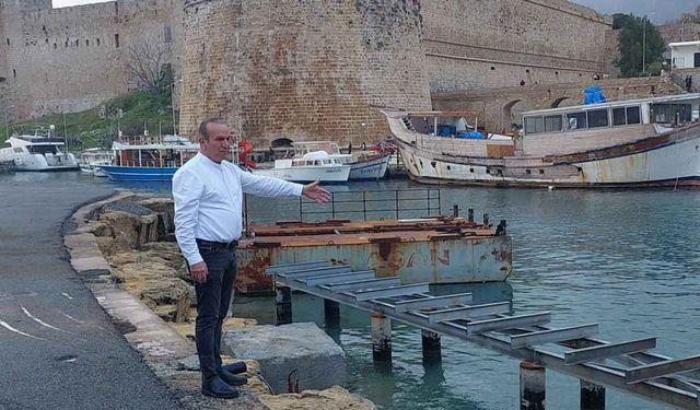 Bakan Ataoğlu, Girne Antik Limanı’nda yürütülen çalışmaları inceledi