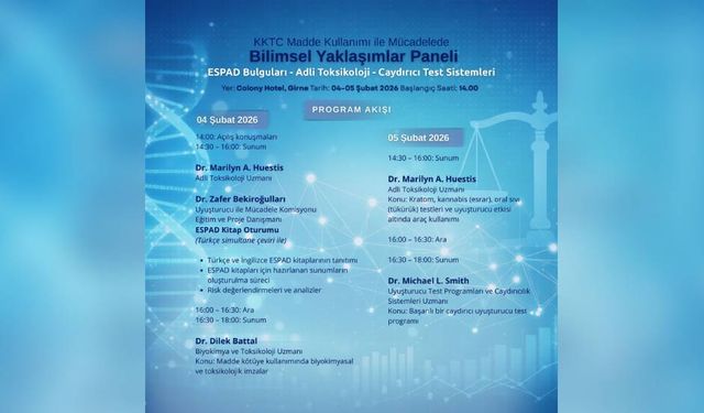 "KKTC Madde Kullanımı ile Mücadelede Bilimsel Yaklaşımlar Paneli" düzenlenecek