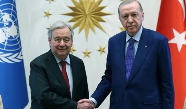 Recep Tayyip Erdoğan, BM Genel Sekreteri Guterres’i Beştepe’de kabul etti
