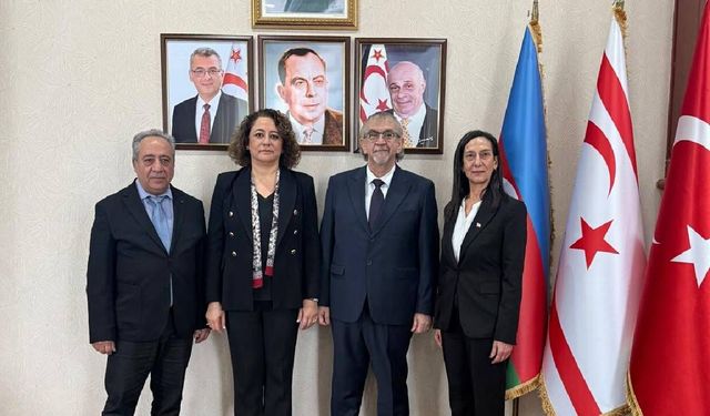 Konedralı ve Pehlivan, KKTC Bakü Temsilciliğini ziyaret etti