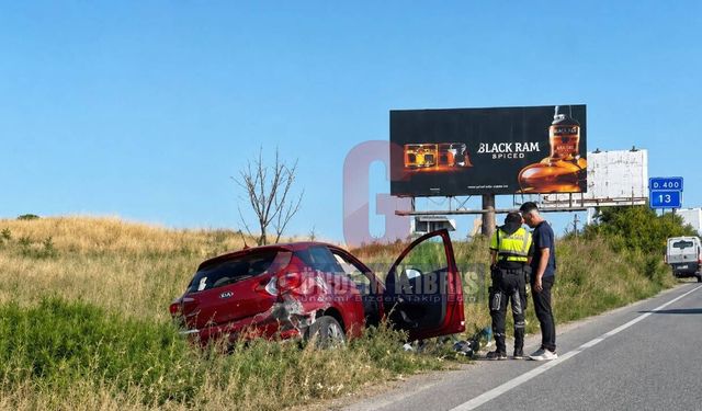 Girne-Lefkoşa ana yolunda kaza... 3 yaralı