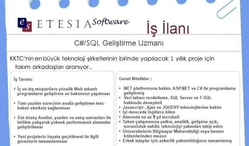 İş İlanları 22 MartPazar