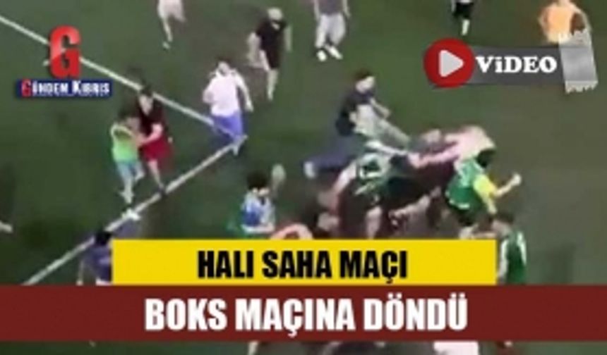 Halı saha maçı boks maçına döndü