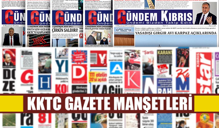 KKTC Gazete Manşetleri / 08 OCAK 2023