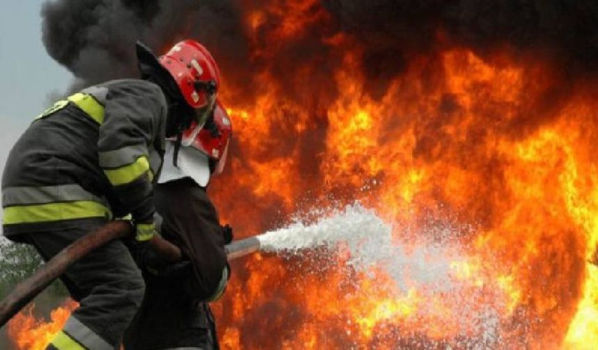Girne'de korkutan yangın... Bodrum katı alev aldı...