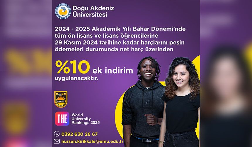 DAÜ'den Bahar Dönemi Erken Kayıt için İndirim Müjdesi...