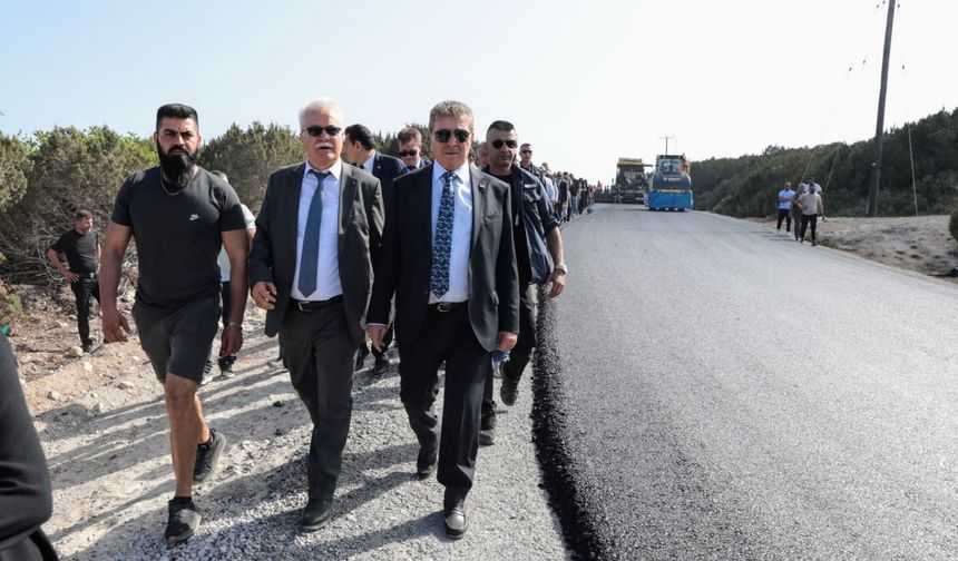 Dipkarpaz-Manastır yolunda asfaltlama çalışmaları başladı