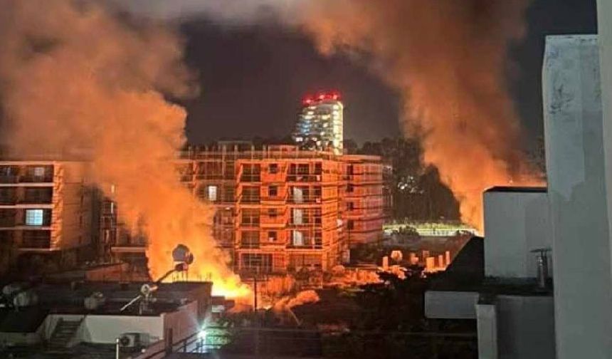 Limasol Limanı yakınında patlamaların da olduğu yangın korkuttu
