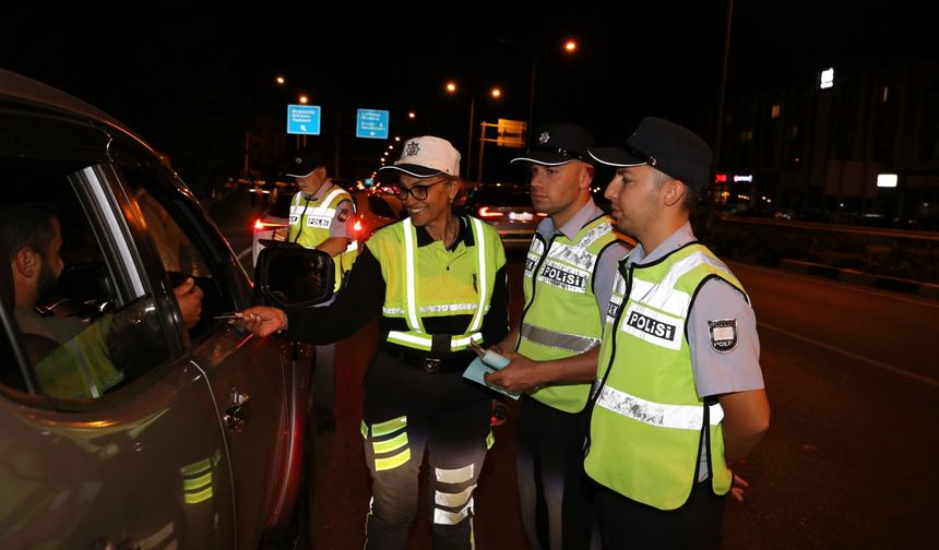 4 ilçede eş zamanlı asayiş  ve trafik denetimi