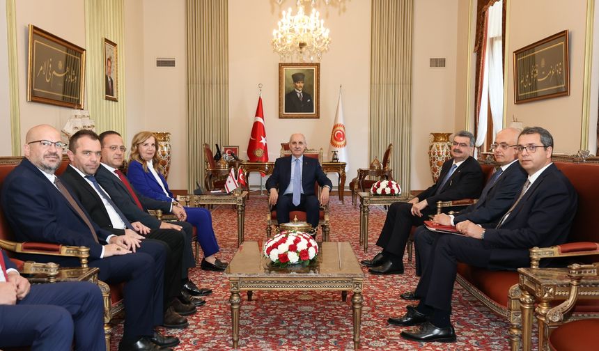 Meclis Komite heyeti TBMM Başkanı Kurtulmuş tarafından kabul edildi