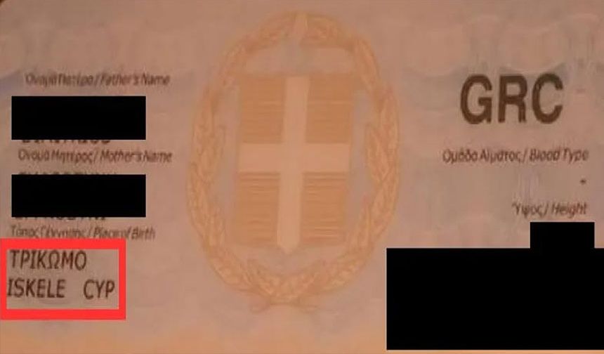 Yunanistan, “İskele” yazılı kimlik kartını iptal etti