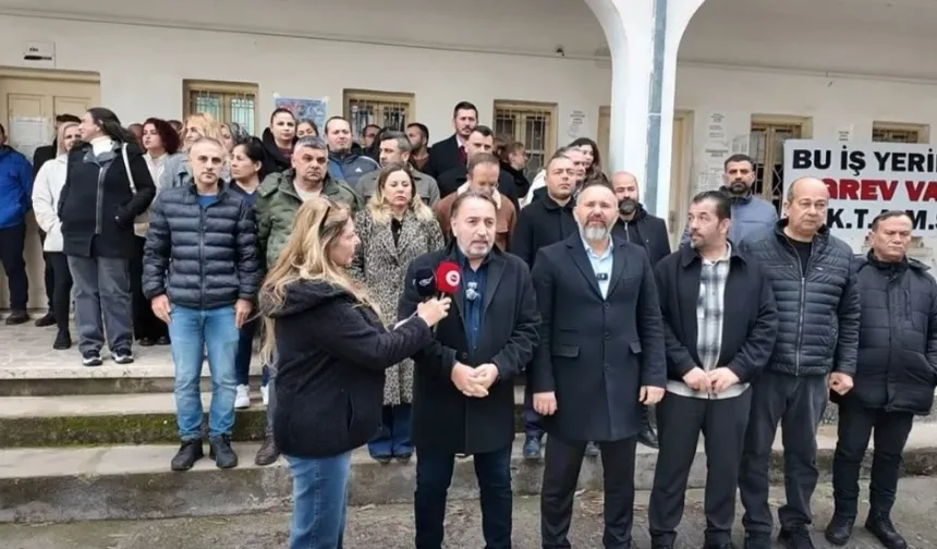 Gazimağusa ile İskele Gelir ve Vergi Dairelerinde tam gün greve gidildi!