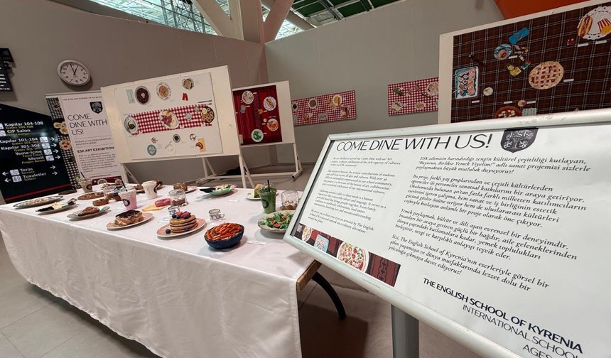 ESK’nın “Buyurun, Birlikte Yemek Yiyelim!” adlı sanat projesi Ercan Havalimanı’nda sergileniyor