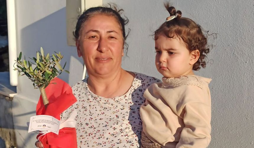 İskele Belediyesi, annelere, saksıda zeytin ağacı armağan ediyor