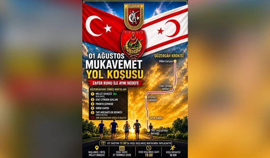 1 Ağustos Mukavemet Yol Koşusu’nun saati 19.00 olarak değişti