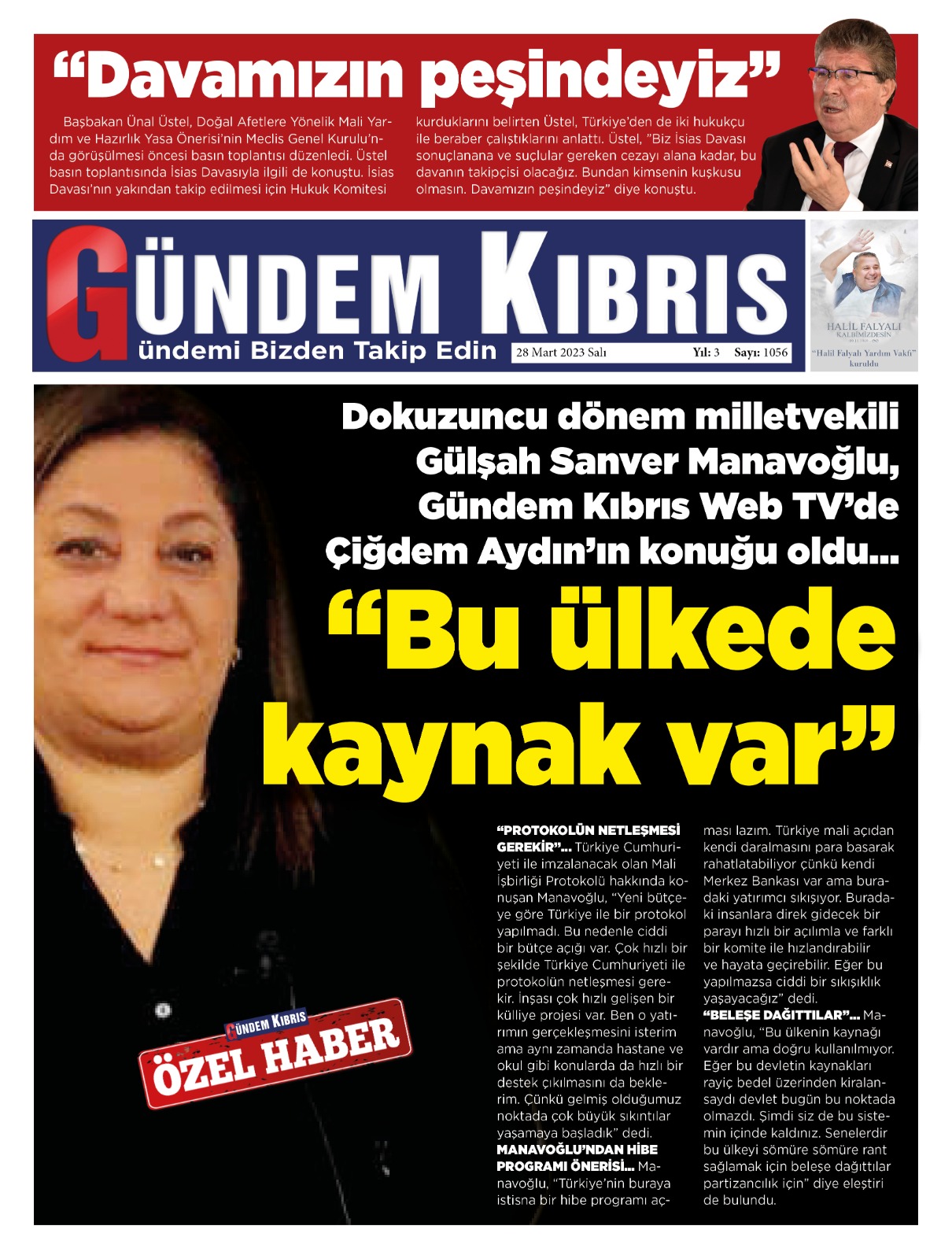 28 Mart Salı Gündem Kıbrıs