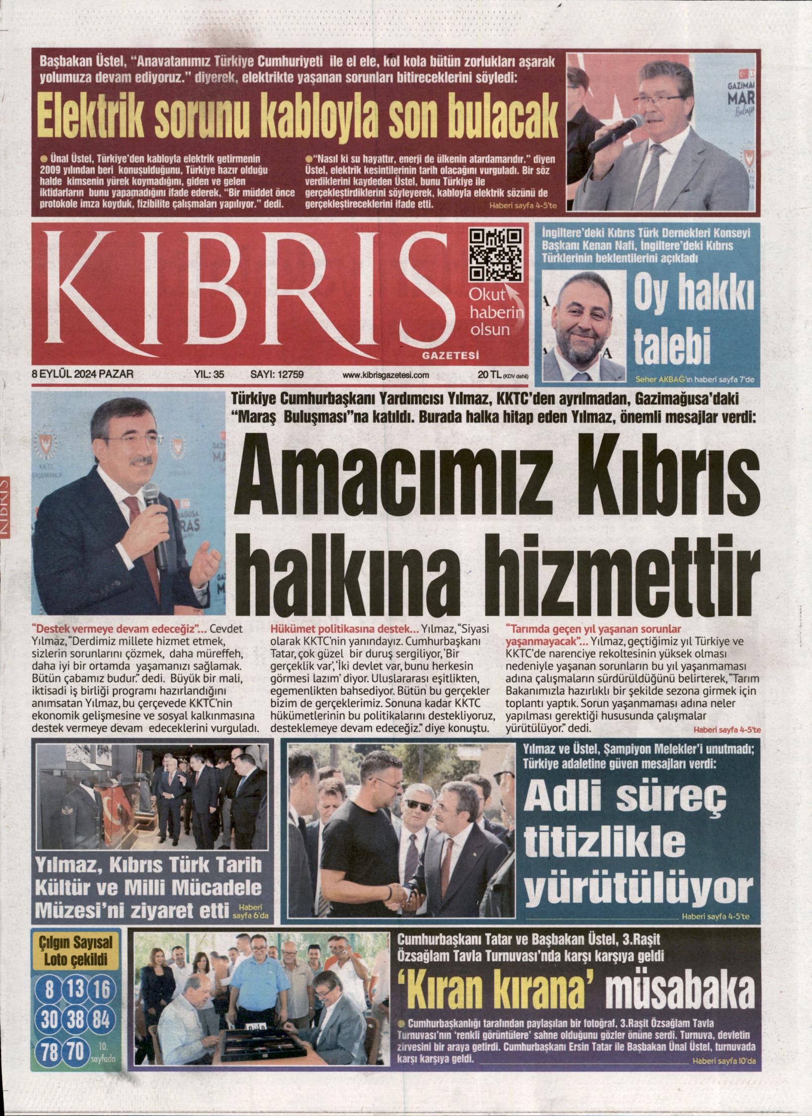 K I B R I S G A Z E T E S İ 20240908