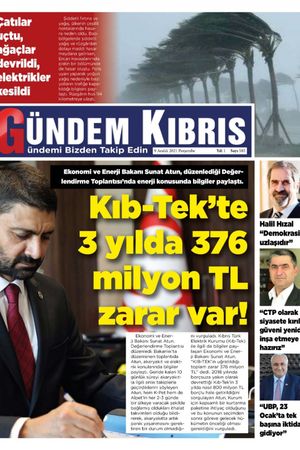 Gündem Kıbrıs Gazetesi - Kıbrıs Haber - 09.12.2021 Manşeti