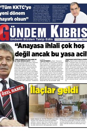 Gündem Kıbrıs Gazetesi - Kıbrıs Haber - 16.04.2022 Manşeti