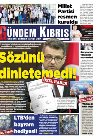 Gündem Kıbrıs Gazetesi - Kıbrıs Haber - 17.07.2021 Manşeti