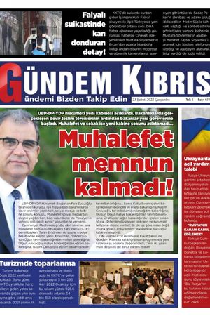 Gündem Kıbrıs Gazetesi - Kıbrıs Haber - 23.02.2022 Manşeti