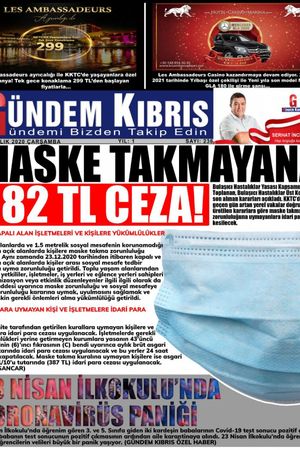 Gündem Kıbrıs Gazetesi - Kıbrıs Haber - 23.12.2020 Manşeti