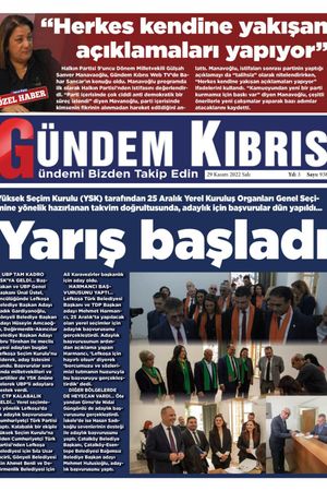 Gündem Kıbrıs Gazetesi - Kıbrıs Haber - 29.11.2022 Manşeti