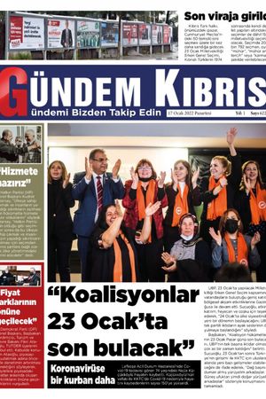 Gündem Kıbrıs Gazetesi - Kıbrıs Haber - 17.01.2022 Manşeti