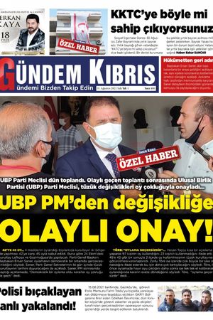 Gündem Kıbrıs Gazetesi - Kıbrıs Haber - 31.08.2021 Manşeti