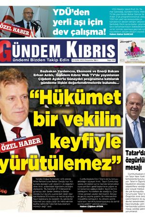 Gündem Kıbrıs Gazetesi - Kıbrıs Haber - 23.09.2021 Manşeti