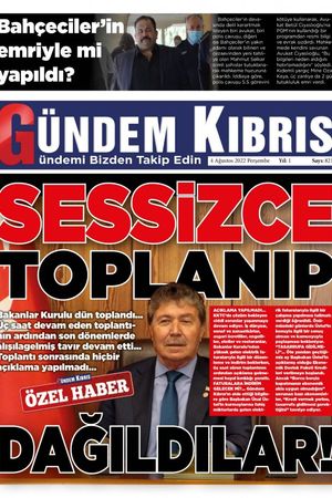 Gündem Kıbrıs Gazetesi - Kıbrıs Haber - 04.08.2022 Manşeti