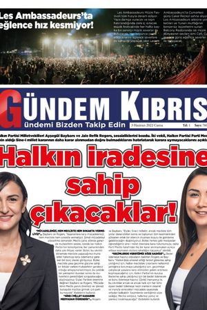 Gündem Kıbrıs Gazetesi - Kıbrıs Haber - 03.06.2022 Manşeti