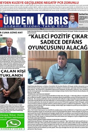 Gündem Kıbrıs Gazetesi - Kıbrıs Haber - 22.10.2020 Manşeti