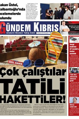 Gündem Kıbrıs Gazetesi - Kıbrıs Haber - 01.07.2021 Manşeti