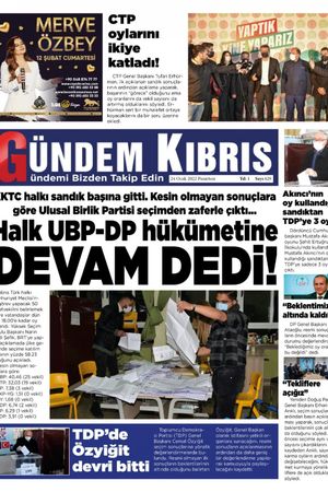 Gündem Kıbrıs Gazetesi - Kıbrıs Haber - 24.01.2022 Manşeti