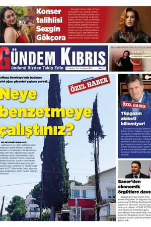 Gündem Kıbrıs Gazetesi - Kıbrıs Haber - 21.08.2021 Manşeti